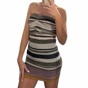 Striped Strapless Dress Missoni